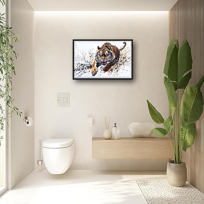 Tiger Large Decor Wall Art Framed Pictures for Living Room, Animal Oversized Canvas Print Painting Modern Extra Large Framed Artwork for Bedroom Office Home Decor 36"x24"