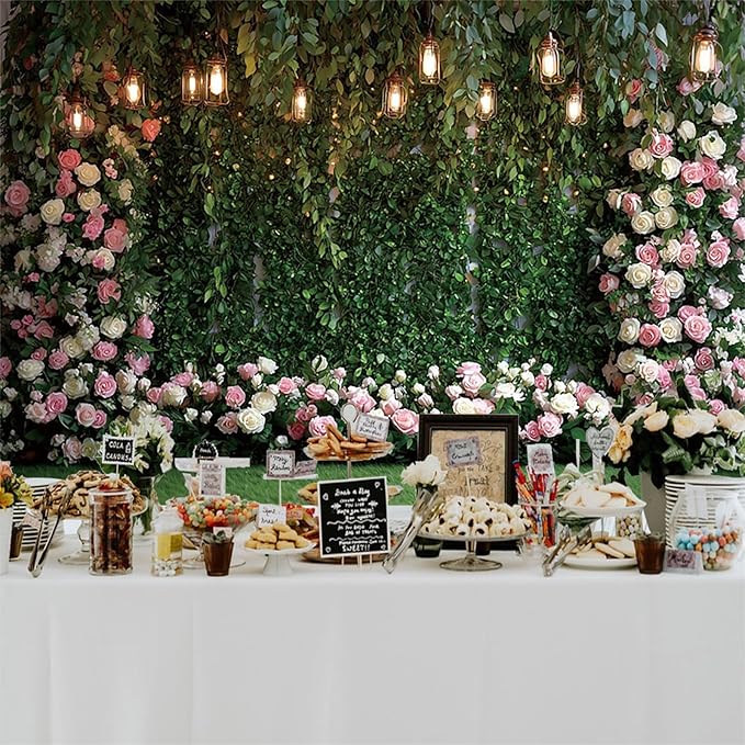 Baocicco Green Floral Wall Backdrops 10x8ft Outdoor Outside Wedding Background Bridal Shower Bride to Be Party Decorations Kids Adults Portraits Birthday Anniversary Banner Backdrop Photo Props