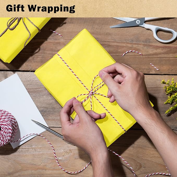 RUSPEPA Kraft Paper Roll - 17.5 inches x 32.8 feet - Recyclable Paper Perfect for Wrapping, Craft, Packing, Floor Covering, Dunnage, Parcel, Table Runner, Yellow