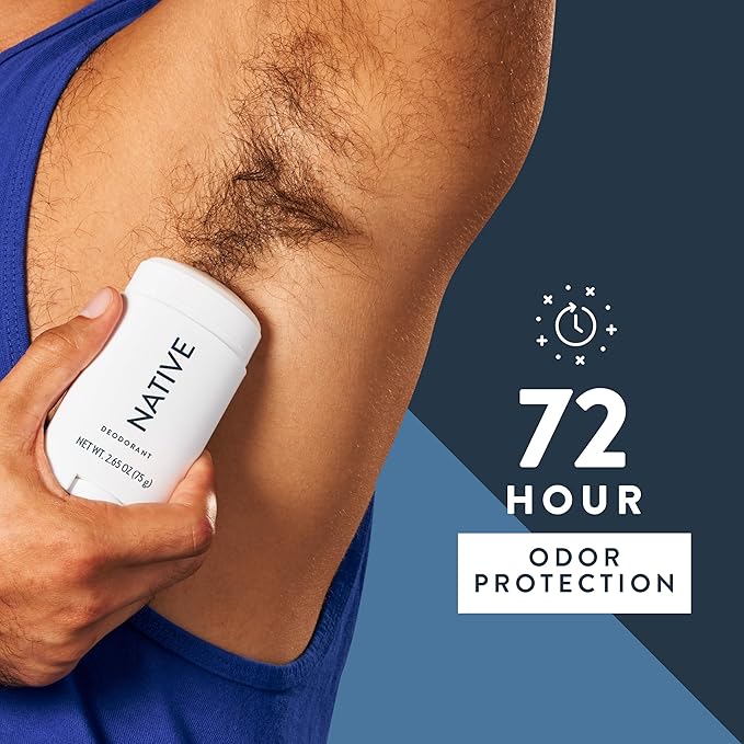 Native Deodorant | Natural Deodorant for Men, Aluminum Free with Baking Soda, Probiotics, Coconut Oil and Shea Butter | Charcoal