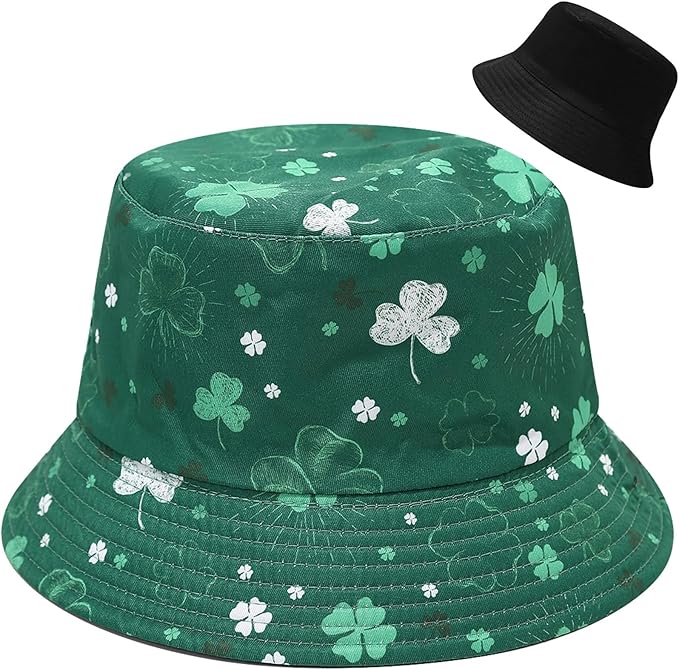 Malaxlx Bucket Hat Beach Sun Hat Fishing Hat for Women Men, Outdoor Travel Reversible Double Side Wear Fisherman Hat