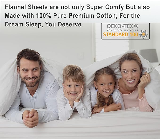RUVANTI Flannel Sheets Queen Size - 100% Cotton Double Brushed Bed Sheets, Deep Pockets 16 Inches Queen Sheet Set, All Seasons Breathable & Extra Soft - Warm & Cozy, 4 Piece, Wilderness Plaid