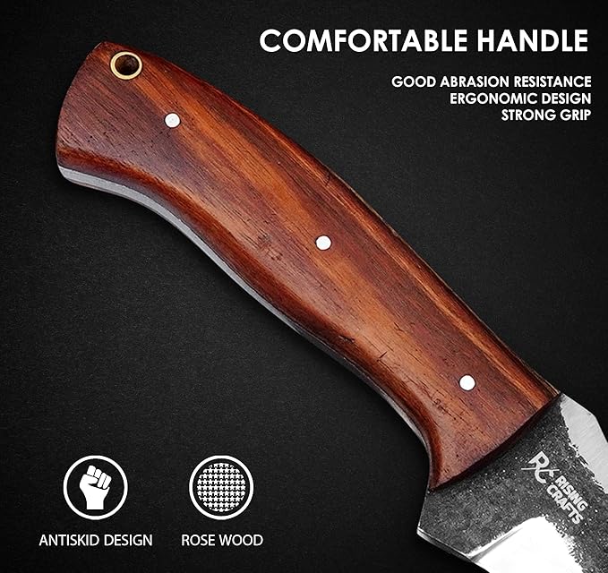 10.00 Inch Tracker Knife-Survival & Hunting Knife- Custom -Handmade High Carbon Steel for Camping & Bushcarfting-Gift For Men