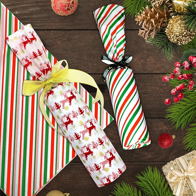 160 Sheets Christmas Tissue Paper for Gift Wrapping, Art & Craft - Assortment Holiday Tissue Paper, 20 x 20 inches