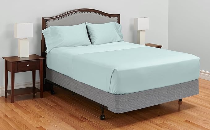 MyPillow Giza Dreams Bed Sheets, 100% Certified Giza Egyptian Cotton, Deep Pocket, Sateen Weave [Twin, Sea Mist]