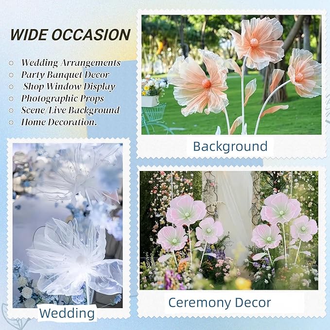 Wedding Decorations for Reception, 5.58 ft Huge Artificial Silk Flower Decoration, Wedding Arrangements, Birthday Party Banquet Background Decor, Shop Window Display (S Orange)