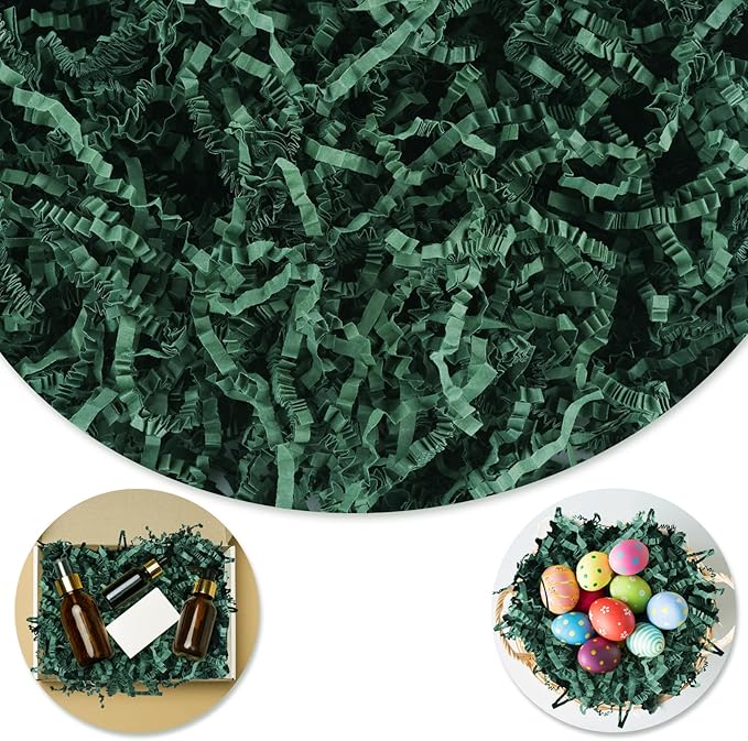 Darfukei Crinkle Paper Filler, Christmas Shredded Paper For Gift Baskets, 1/2LB (8 oz) Crinkle Cut Papers Shred, Bridesmaid Engagement Gift Boxes Bags Filler, Tissue Gifts Basket Boxes Bags Fillers, Packing Grass Confetti