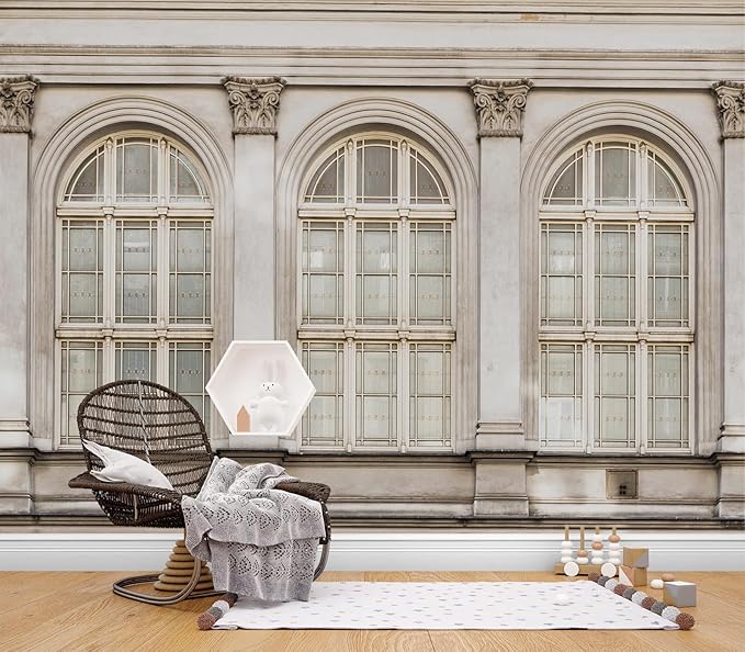 Cliouar-Three-Sided Windows Wallpaper Peel and Stick 160" x 114"