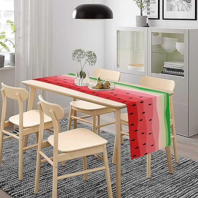 Watermelon Table Runner,Summer Fruit Tropical Birthday Party Decorations Dining Room Home Kitchen Table Decor 13 x 70Inch