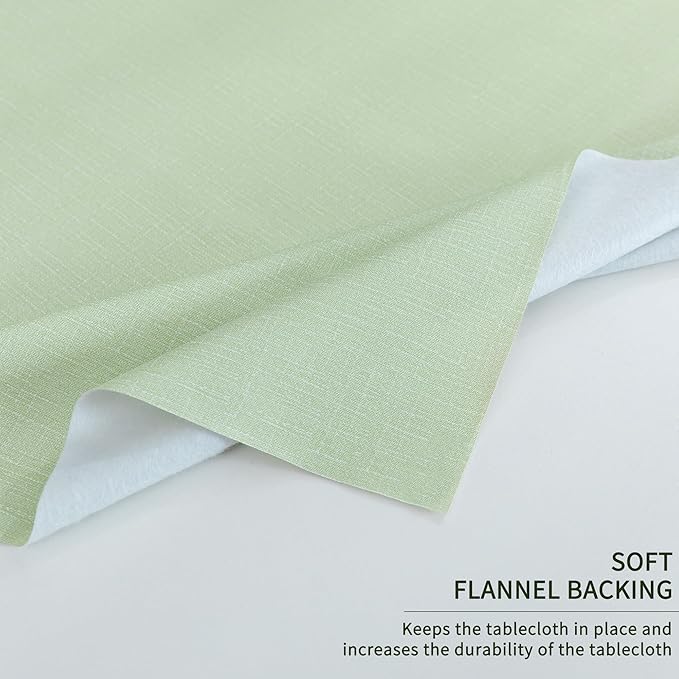 Square Table Cloth,100% Waterproof Tablecloth Oil Proof Spill Proof Vinyl Table Cloth, Wipe Clean Plastic Table Cover for Dining, Camping, Indoor and Outdoor 54" x 54",Green