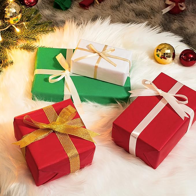 Simetufy Christmas Tissue Paper for Gift Bags, 360 Sheets 20 x 20 Inches Christmas Tissue Paper Sheets Bulk, Red Green and White for Gift Wrapping, Crafts, Birthday, Holiday Decor and DIY