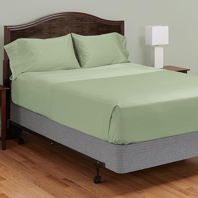 MyPillow Giza Dreams Bed Sheets, 100% Certified Giza Egyptian Cotton, Deep Pocket, Sateen Weave [Twin XL, Sage]
