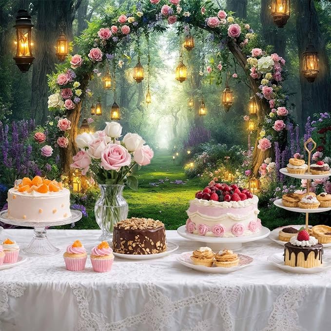 10x10ft Purple Flower Wedding Photography Backdrop Lavender Floral Wedding Bridal Photography Backdrop Anniversary Birthday Baby Shower Girl Party Banner Photo Booth Props Background Wall Decor