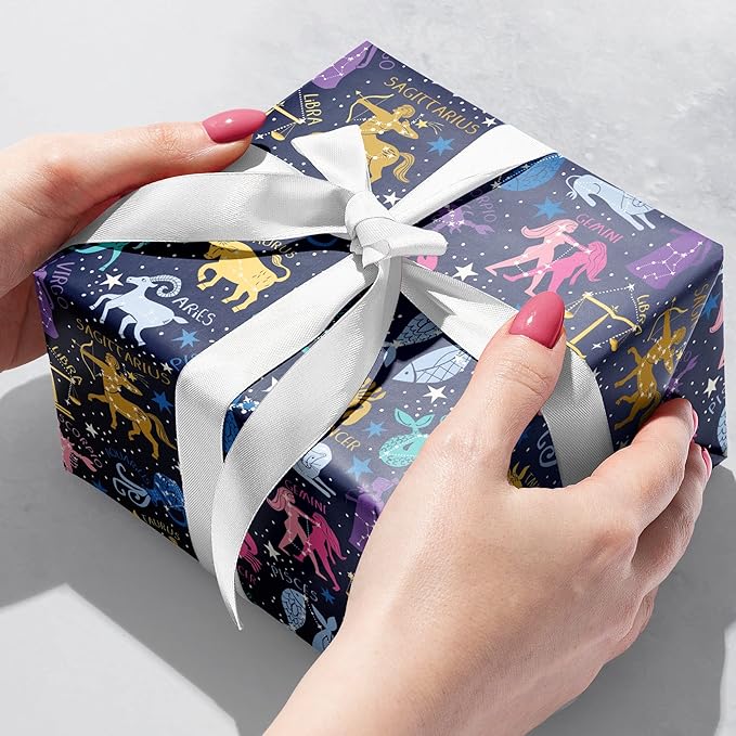 Jillson Roberts Bulk Gift Wrap, Everyday Gift Wrapping Supplies, Astrology, 1/2 Ream 417 feet x 24 inches