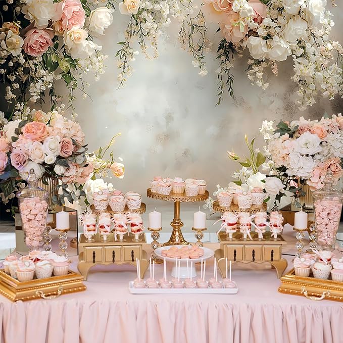 Baocicco 7x5ft Vinyl Flowers Wall Photography Backdrop Vinatage Wall White Pink Floral European Style Background Outdoor Wedding Birthday Party Banner Supplies Garden Home Decor Studio Props