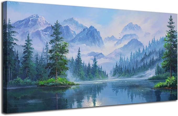 Ardemy Large Landscape Wall Art Nature Canvas Textured Forest Scenery Pictures Wall Decor Living Room Paintings Artwork Bedroom Home Office,40"x20"