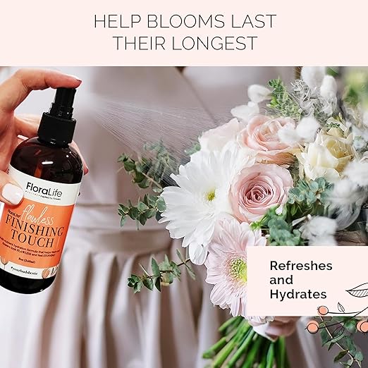 FloraLife Finishing Touch - Hydrating Multi-Nutrient Formula Spray for Fresh-Cut Flowers - 8oz