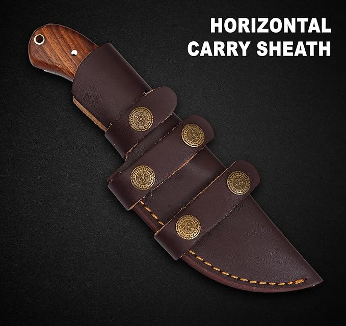 8.5 Inch Tracker Knife-Fixed Blade, Survival, Hunting, Full Tang, Tactical Knife-Handmade High Carbon Steel Skinning for Camping, Bushcrafting-Gift For Men