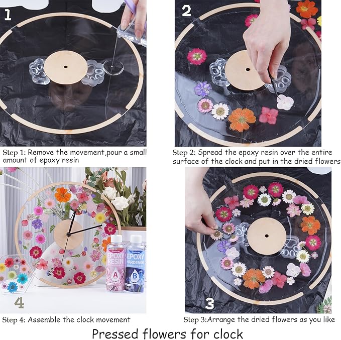 141Pcs Dried Pressed Flowers for Crafts,Xinxinran Dry Flower Kit for Resin Molds,Epoxy Resin Accessories,Bookmark,Nails, Jewelry Molds,Candle Making Supplies,Soap,Frame(Mixed Color)