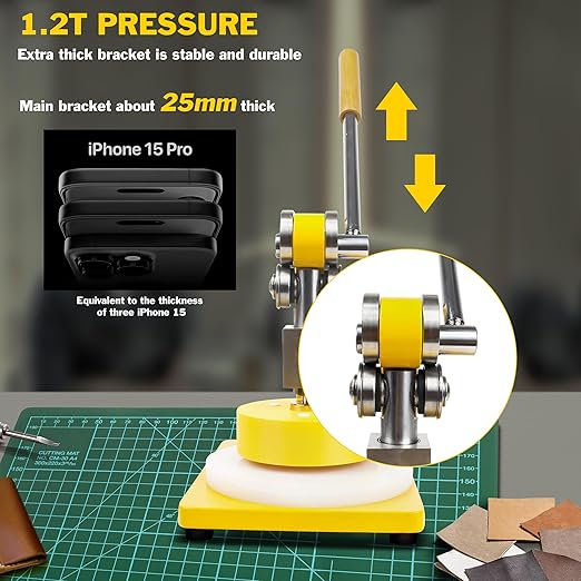 Circle Sampler Cutter Round Sample GSM Cut Machine for Fabric, Rubber, Leather, Carpet, Paper ，Foam，100cm² Manual Die Cutter Hand Press Mold Cutter Leather Leathercraft Cutting Machine