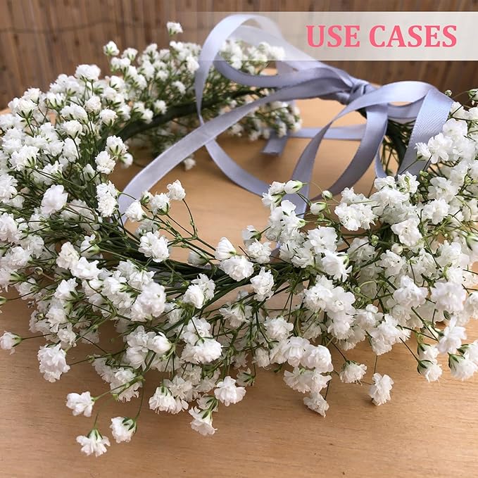 PATIKIL Mini Dried Gypsophila Flower Kit, 30Pcs 4 Inch Rose Pink Natural Pressed Floral Bundles with Tweezer for DIY Resin Crafts Gift Wedding Christmas Card Decor Flower Bouquets
