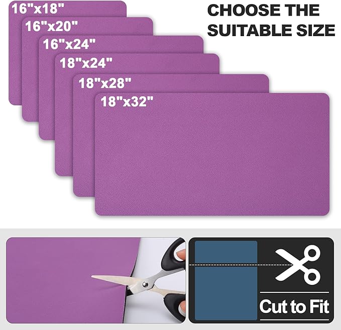 Dish Drying Mat for Kitchen Counter | Coffee Bar Mat for Countertops | Heat Resistant Drainer Mat with Non-slip Rubber Backed | Hide Stain Kitchen Absorbent Draining Mat | Purple 16"x18"