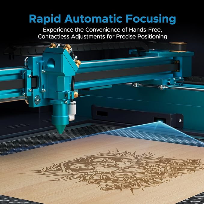OMTech Pronto 35 60W CO2 Laser Engraver Cutter with Water Chiller, 28"x20" Autofocus Engraving Machine with Air Assist & 2-Way Pass-Through, Laser Cutter for Wood Acrylic Leather Glass