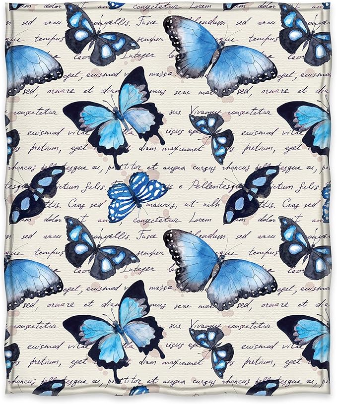 Jekeno Butterfly Throw Blanket Gifts for Women Girls, Christmas Birthday Valentines Day Butterfly Gifts for Butterflies Lovers Adult Kids,Butterfly Colorful Blanket Decor for Home Bed Couch