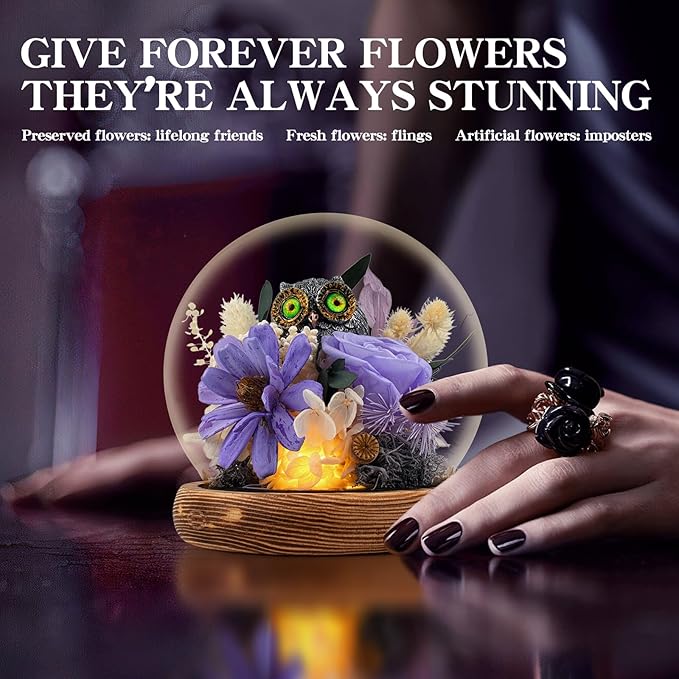 Preserved Roses & Fresh Flowers Bouquet – Gift for Women, Roses That Last Forever, Flowers for Delivery Prime, Birthday, Mother’s Day & Christmas