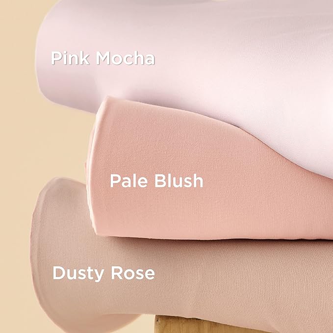 Bedsure Duvet Cover King Size - Soft Double Brushed Bedding Set for Kids & Adults, Zipper Closure, 3 Pieces, Includes 1 Duvet Cover (104"x90") & 2 Pillow Shams, NO Comforter, Dusty Rose