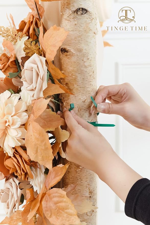 TINGE TIME Artificial Arch Flowers Kit Pack of 5, Wedding Decorations for Reception with Hanging Flowers, Wedding Arch Silk Floral Arrangements Ceremony Backdrop Bridal Shower Outdoor Party Decor