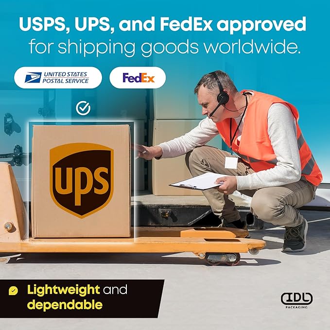 Large Shipping & Moving Boxes 20x16x12 inches (10-Pack) - Extra Strength 200 lb vs Regular - Corrugated Durable Packing Boxes for USPS - Shipping Box Large - Cardboard Box by IDL Packaging