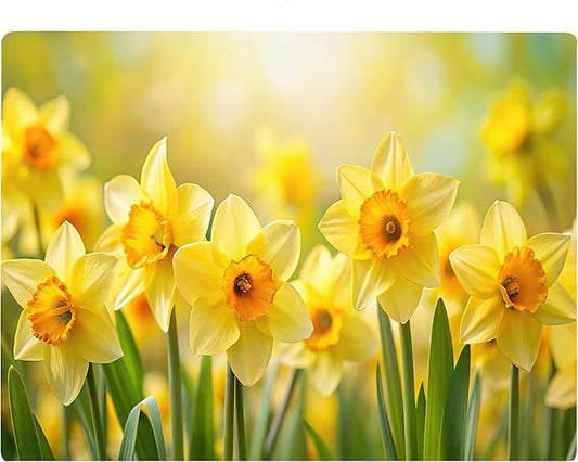 Daffodil Floral Pattern Flower Love Kitchen Glass Cutting Board Decorative Valentine's Mother's Day Gift For Her Flowers (Daffodil)