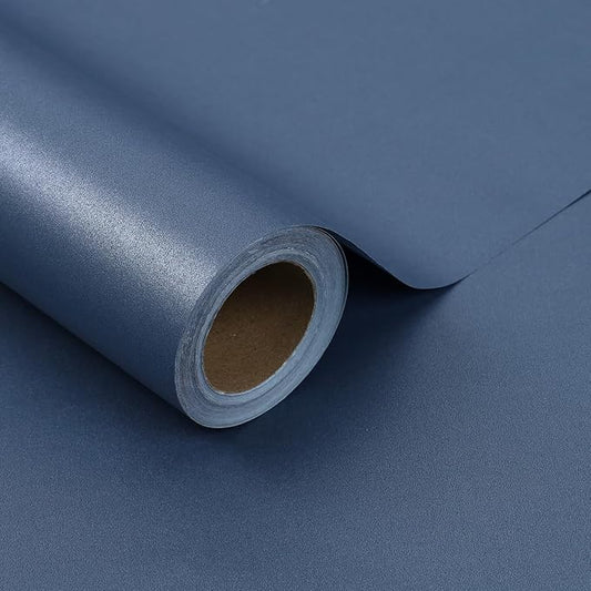 LaRibbons Blue Wrapping Paper, 30 Inch x 33 Feet, Solid Color Pearly-Lustre Christmas Gift Wrap Paper Junbo Rolls, Perfect for Holiday, Wedding, Valentine's Day, Birthday