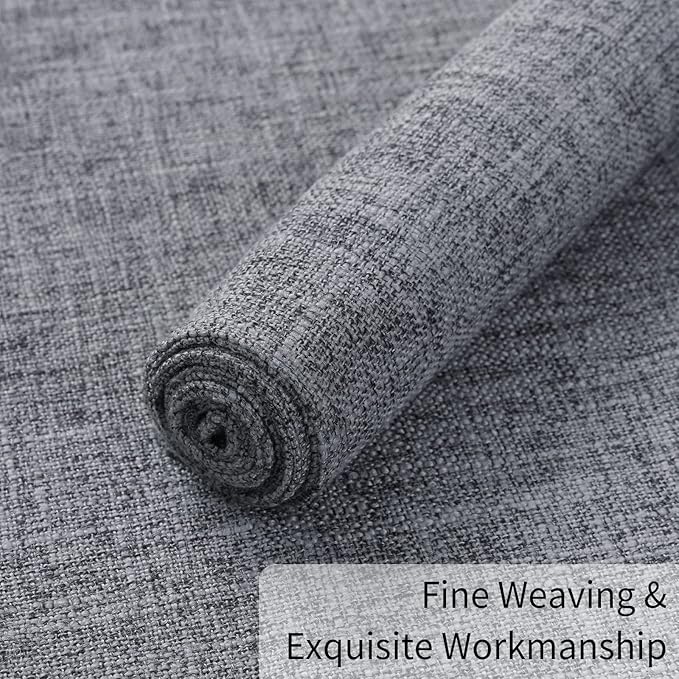 Homaxy Cloths Placemats for Dining Table Set of 4, Heat Resistant Washable Cotton Linen Blend Table Mats, Easy to Clean Place Mats for Indoor Outdoor Party Kitchen Decoration, 13" x 19", Dark Grey
