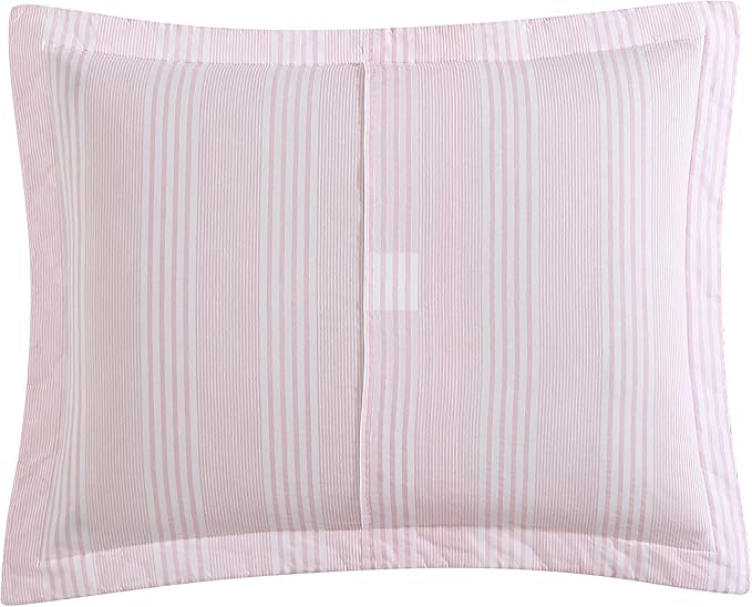 Laura Ashley - Twin Quilt Set, Soft & Reversible Cotton Floral Bedding with a Medium Weight Feel, 2 Piece Bed Set with Matching Pillowcase (Bedford Pink)