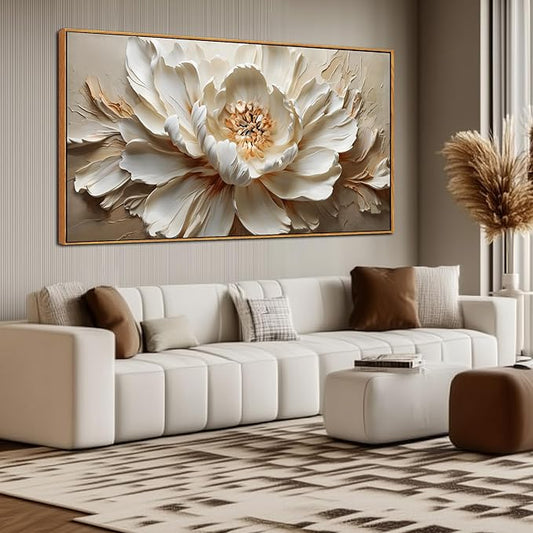 Large Flower Canvas Wall Decor for Living Room Teen Room Decor for Girls Bedroom Framed Artwork for Walls 29 x 58 Inch