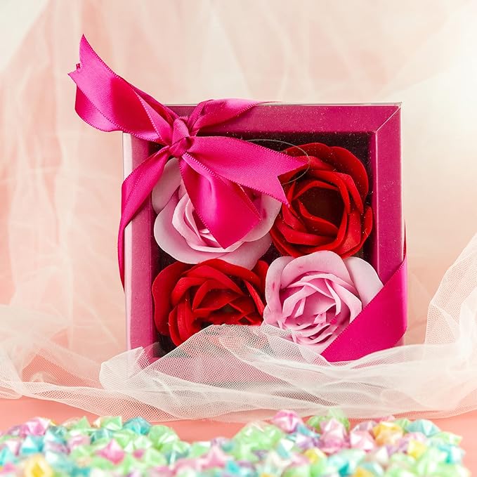 LIUYAXI Hot Pink Satin Ribbon, Double Faced 1/2" X Continuous 25 Yards Ribbons Perfect for Gift Wrapping Bows Bouquet Wedding Craft and More