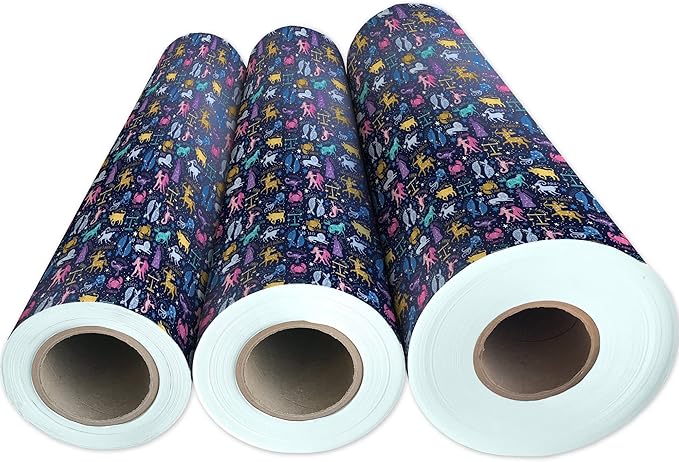 Jillson Roberts Bulk Gift Wrap, Everyday Gift Wrapping Supplies, Astrology, 1/4 Ream 208 feet x 30 inches