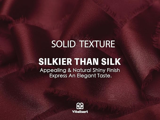 Vitalizart Silk Satin Ribbon 1 inch x 15 Yard Burgundy Red Handmade Frayed Ribbons for Gift Wrapping Baby Shower Wedding Bridal Bouquets Holiday Decor