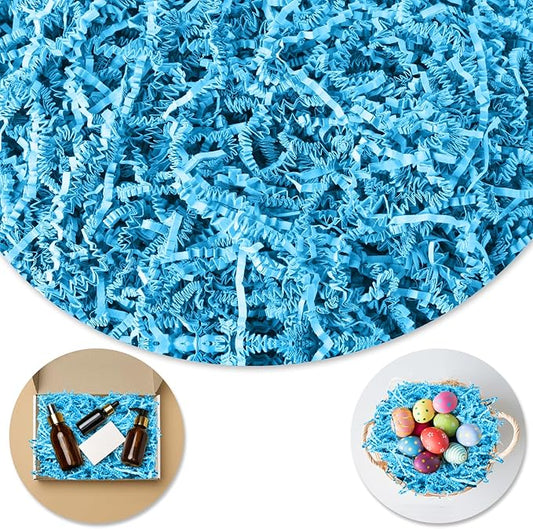 Darfukei Shredded Paper For Gift Baskets, Crinkle Paper Filler, 1/2LB (8 oz) Crinkle Cut Paper Shred, Bridesmaid Engagement Gift Boxes Bags Filler, Tissue Gift Basket Filler, Packing Grass Confetti For Birthdays, Weddings,Anniversaries,Gift Wrapping