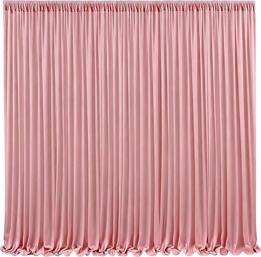 Rose Backdrop Curtains-Wrinkle-Free Polyester Photography Drapes Party Curtain Background for Baby Shower Wedding Decorations- 16 X10FT