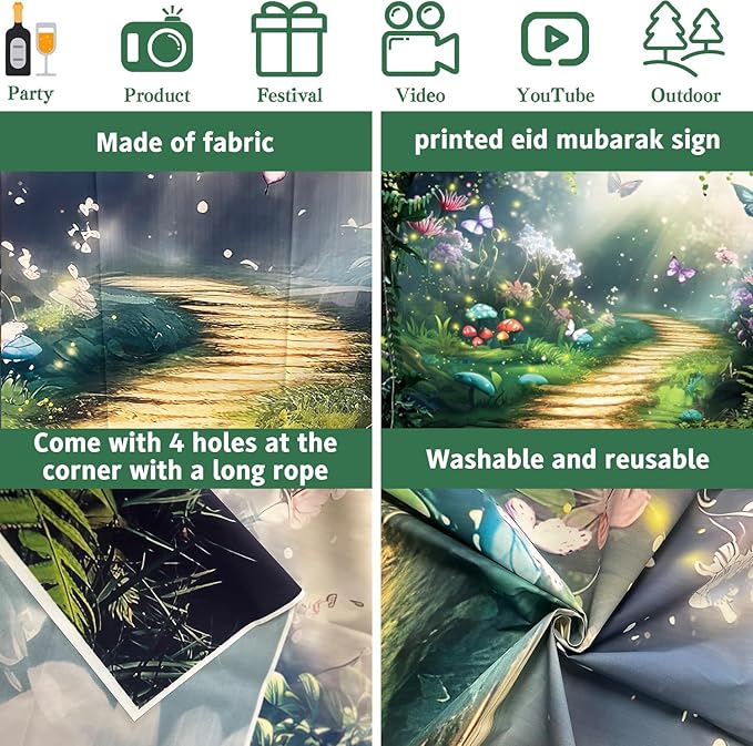 8x6ft Spring Fantasy Castle Palace Backdrop Vinyl Fairy Tale Prince Princess Flower Forest Wonderland Castle Photography Background Girl Home Decor Birthday Party Portrait Photo Props