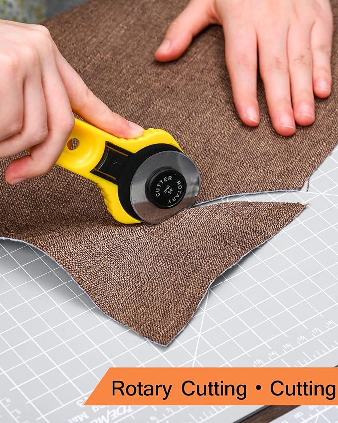 Density-upgraded 18"x12" Self Healing Cutting Mat, Idemeet Rotary Sewing Mat for Crafts, 5-Ply Blade Table Protector Cut Board for Fabric Leather Cutting Quilting Modeling Hobby Project, A3, Gray