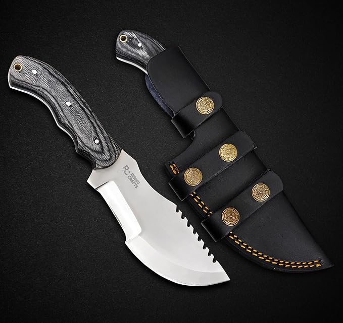 Rising Carfts Handmade-Fixed Blade-Tracker Knife-Outdoor Camping Knife With Sheath For Bushcarfting & Outdoor Survival.