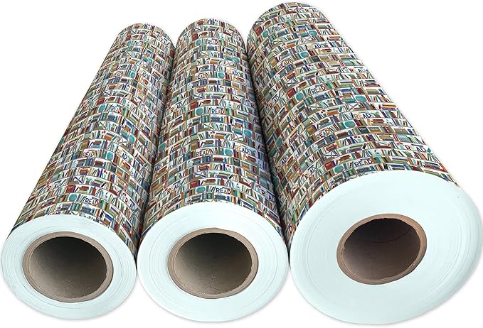 Jillson Roberts Bulk Gift Wrap, Everyday Gift Wrapping Supplies, Books, 1/4 Ream 208 feet x 24 inches