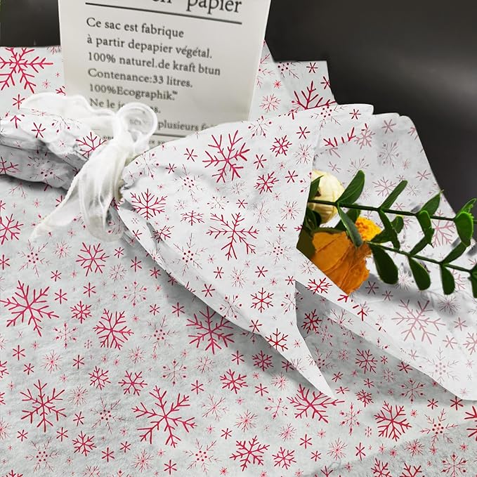 140 Sheets Christmas Tissue Paper,Assorted Xmas Design Bulk Gift Wrapping Paper for Gift Boxes DIY Crafts Birthday Holiday Decoration,19.7"x19.7"(7 Patterns)