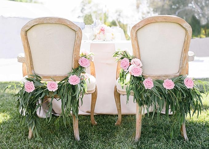 100pcs Light Pink Glitter Roses 2.56" Foam Glitter Flowers Fake Roses Pale Pink Flowers Artificial Roses for Bridal Shower Centerpieces DIY Wedding Flower Arrangements (Light Pink)
