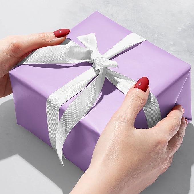 Jillson Roberts Bulk Gift Wrap, Everyday Gift Wrapping Supplies, Lavender Matte, 1/4 Ream 208 feet x 30 inches