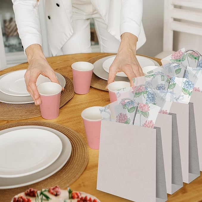 Pro Supply Global Hydrangeas Printed Tissue Paper for Gift Bags or Boxes and Wrapping - Bulk Decorative Art Tissue Paper for Packaging and Gifting | 24 Sheets 20" x 30"